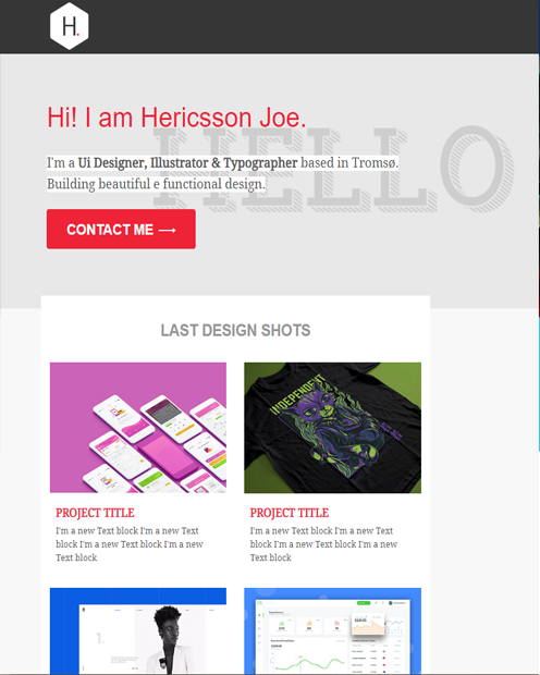 H. - I am Hericsson Joe. H. - I am Hericsson Joe.